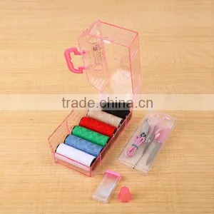 High Quality Complete Plastic Clear Sewing Set/Sewing Kit With Handle thumbnail-6