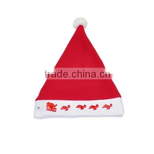SJ-6900 Red Plush Santa Hat With Snowflakes thumbnail-5