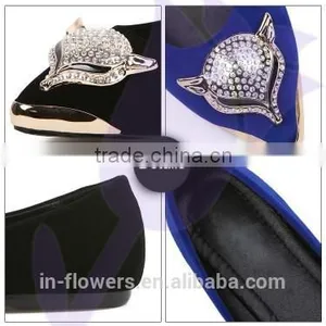 2015 Spring Newest European and American Shallow Mouth Beaded Flat Pointed Shoes Women Shoes thumbnail-5