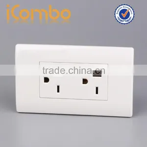 Icombo PB2520 2Gang 20A US European Plug Socket Power Outlet thumbnail-2