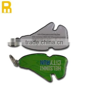 Custom Shaped Metal id Tag Keychain With Laser qr Code id Number Info thumbnail-2