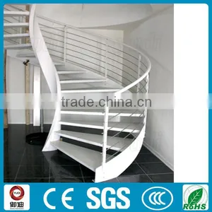 Modern Residential Indoor Steel Wood Curved Staircs thumbnail-5