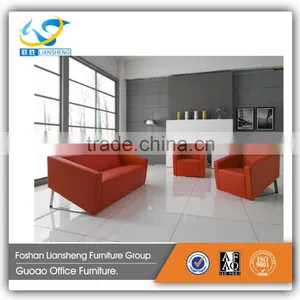 2016 Elegant White Long Office Leather Sofa Set Designs thumbnail-1