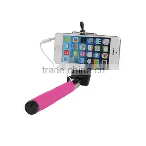 2015 HOT SALE Selfie Stick With Cable, Cable Take Pole Selfie Stick thumbnail-4