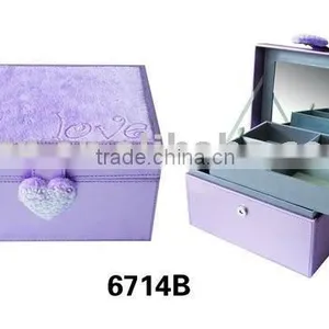 Jewelry Box With Ring Set and Removable Tray(GLD6714B) thumbnail-1