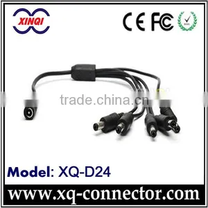 XinQi Black One Female To Five Male CCTV Camera 4mm2 DC Coiled Cable thumbnail-1