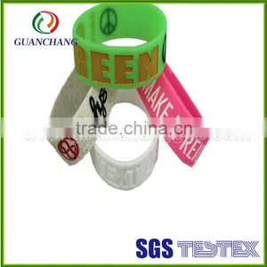 2016 New Fashion Custom Fancy Silicone Rubber Lanyard Wrist Band thumbnail-1