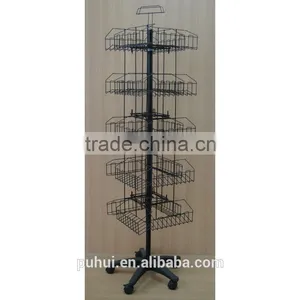 Four Sides Metal Wire Revolving Display Stand With Latest Design thumbnail-4