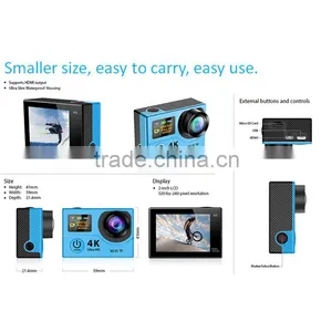 Ultra HD 4K Sports Action Camera 2.0 LCD 1080p 60fps H.264 Waterproof Wifi Helmet Camera Recorder thumbnail-6