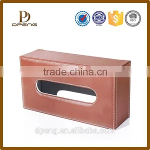 2016 Custom Multi-functional Handmade pu Leather Tissue Paper Box thumbnail-4