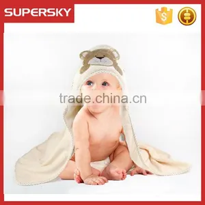 C962 Custom Made Baby Bath Towel With Hood Microfibre Children Hooded Bath Towel thumbnail-2