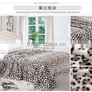 Cheap Leopard Design Coral Fleece Blanket thumbnail-2