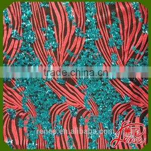Famous Textile Supplier 100% Polyester Sequined Embroidery Fabric thumbnail-1