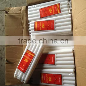 Unsented Cheap White Household Wax Taper Stick Candles thumbnail-3