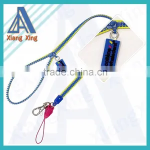 2015 Free Sample One Color / Two Colors Zipper Lanyard for Phone Holder thumbnail-5