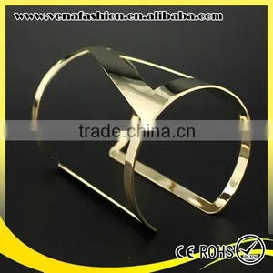 Screw Cuff Bracelet Plain Metal Bangle Design thumbnail-3