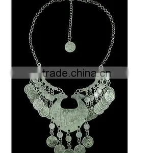 2016 Fashion Coin Tassel Bohemia Gypsy Vintage Choker Collar Statement Necklaces thumbnail-2