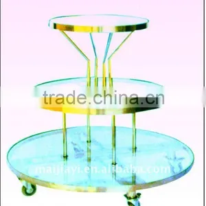 Powder Coating Clothes Display Racks With Glass thumbnail-1