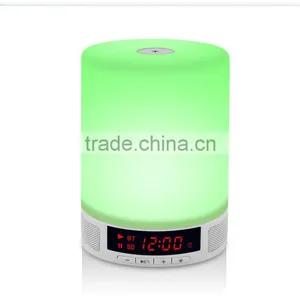 Smart Color Led Light Bluetooth Speaker Bed Lamp Wirless Speaker With Alarm Clock TF Card Playing thumbnail-3
