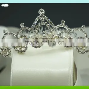 Wholesale Bling Bling Rhinestone Wedding Crowns thumbnail-2