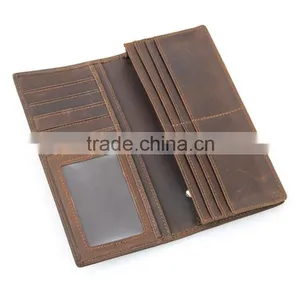 100% Handmade Bifold Calf Leather Men Wallet Fashion Genuine Leather Wallets thumbnail-3