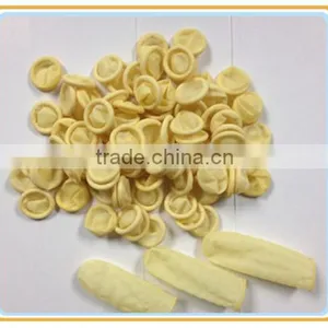 Yellow ESD Powder Free Cleanroom Latex Finger Cot thumbnail-1