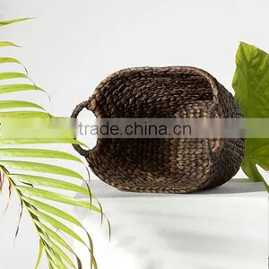 Water Hyacinth Woven Storage Basket thumbnail-1