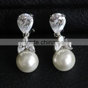 Wholesale Simple Design Earrings Jewelry Earring Holder Hanging Pearl Earrings thumbnail-1