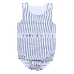 Kaiyo Wholesale Baby Clothes Factory Cotton Strip Seersucker Rompers Newborn Rompers Children Clothing 2016 thumbnail-2