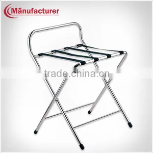 Best Price Stainless Steel Hotel Furniture Folding Luggage Racks With Black Straps thumbnail-1