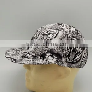 Strap Buckle Sublimation Flat Brim 5 Panel Caps thumbnail-2