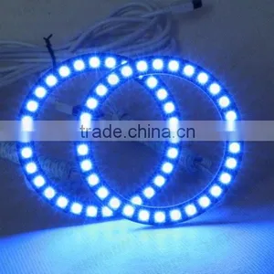 Factory Cheap Car Lamps 12V DC High Light Color Change 100mm RGB Angel Eyes With IR in Auto Lighting System thumbnail-3
