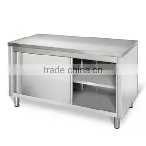 Icegreen Commercial Stainless Steel Work Prep Table With Cabinet & Backsplash thumbnail-2