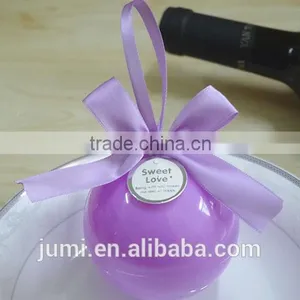 Plastic Round Ball Wedding Favors Candy Box Christmas Gift Box thumbnail-3