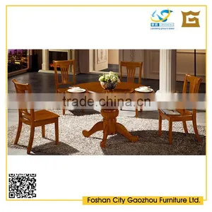 Round Wood Dining Table Popular in Restaurant Bar and Home thumbnail-1