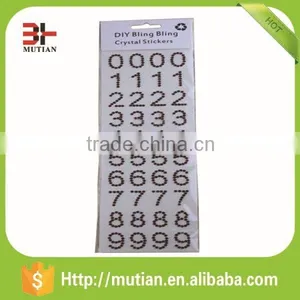 Number Crystal Rhinestone Sticker for Promotion thumbnail-1