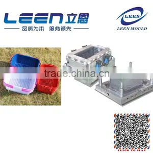 Taizhou New Injection With Handle With Lid Plastic Fruit Basket Mould thumbnail-1