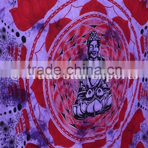 Hippie Boho Cotton Twin Buddha Meditation Lotus Wall Art Bohemian Wall Hanging Tapestry thumbnail-5