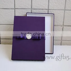 Luxury Elegant Purple Wedding Gift Box Wedding Invitation Box thumbnail-3