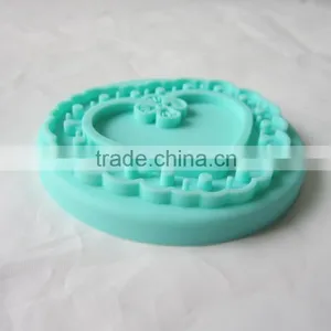 Food Grade Dia.7.5cm Silicone Cookie Stamp in Heart Design thumbnail-3