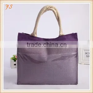 Top Quality Plain Jute Shopping Bag With Pvc thumbnail-1