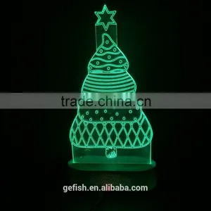 USB Style Hot Sale Night Lighting Acrylic 3D Table Lamp With Laser Cutting thumbnail-2