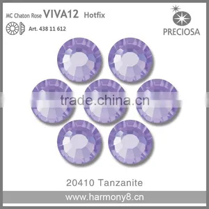 PRECIOSA Flat Back Hot Fix Rhinestones, Tanzanite MC Chaton Rose VIVA12 thumbnail-1