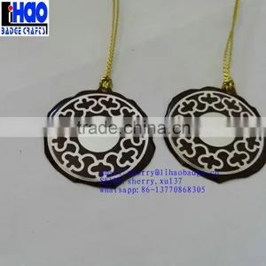 Metal Hang Tag ,epoxy Tag With Gold Bungee Cord thumbnail-5