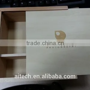 Popular Wedding Gift Gift Wooden USB Sticks New Custom Wooden Box Silk Print Logo Usb 2.0 Memory Flash Stick Pen Drive thumbnail-2