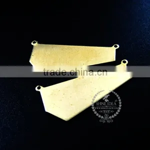 30.5*14mm Raw Brass Flat Pendant Charm DIY Pendant Charm Earrings Chandelier Jewelry Findings 1800159 thumbnail-1