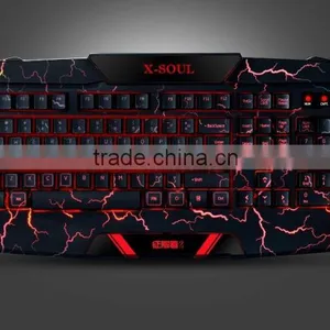Crack Versions Profrssional Backlit Programmable Gaming Keyboard Gamer for Net Bar thumbnail-3