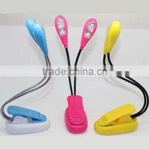 Rechargeble Gooseneck Dual Head 4 LED Clip Book Light Rechargeable Emergency Light thumbnail-1