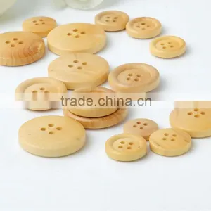 Environmental Natural 4 Holes Poplar Wood Buttons thumbnail-1