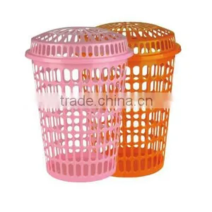 Plastic Laundry Basket With Lid thumbnail-1